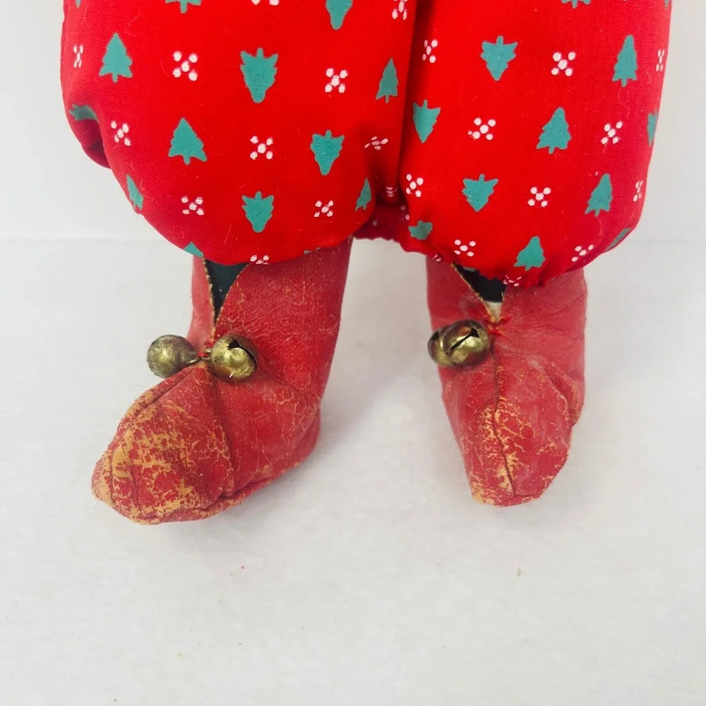 Vintage Brinn's December Calendar Doll Christmas Tree Outfit Red Green 11.5